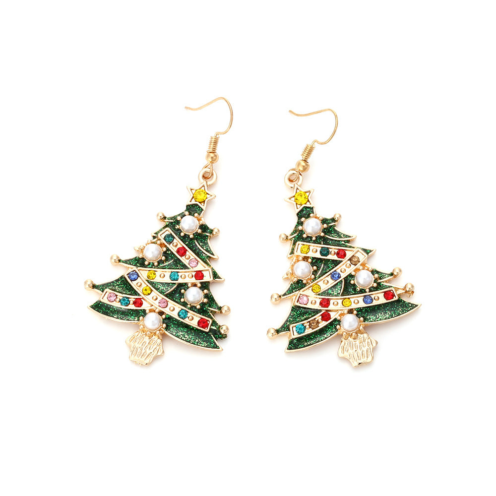 Star Christmas tree earrings