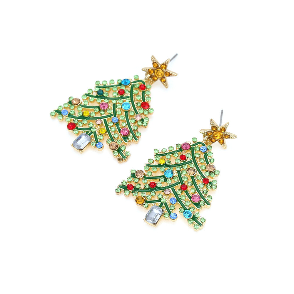 Christmas tree earrings