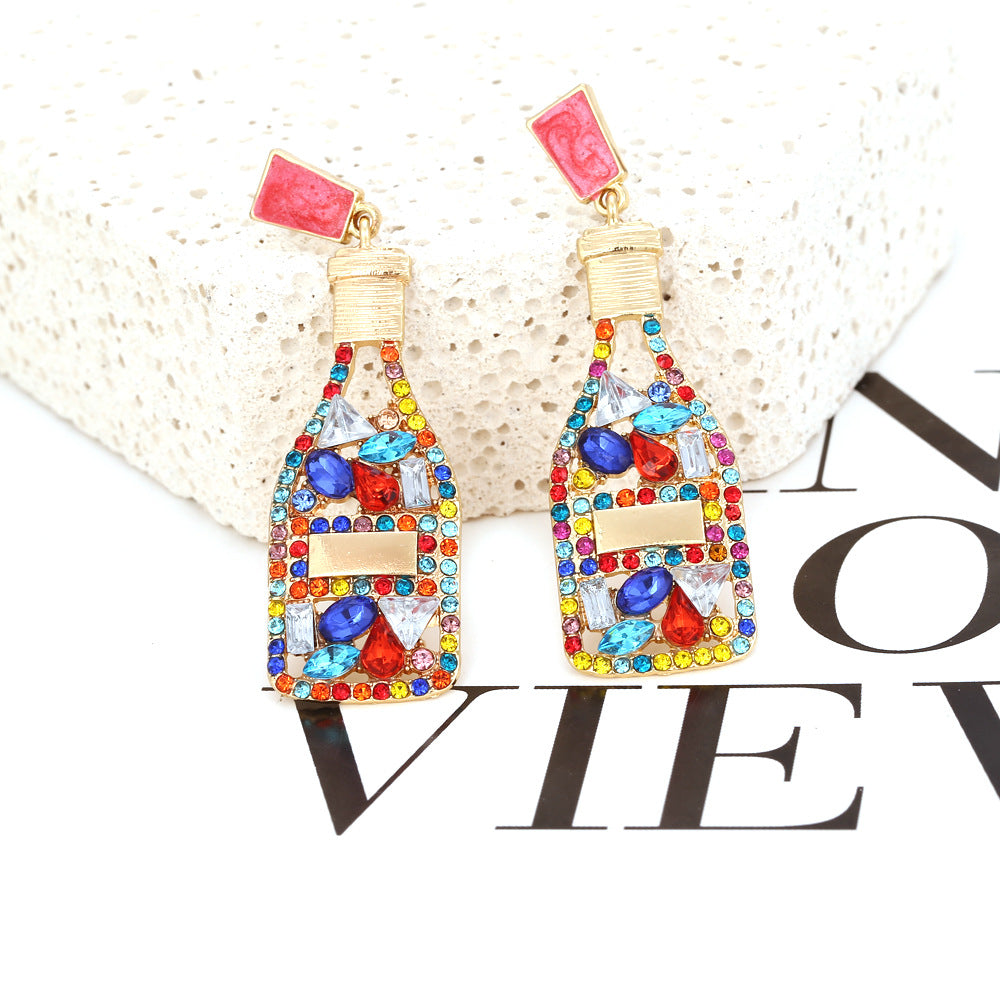 Wine bottle earrings