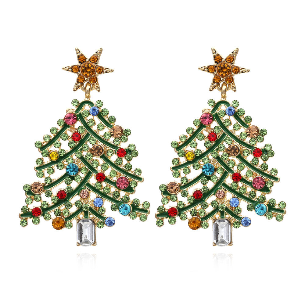 Christmas tree earrings