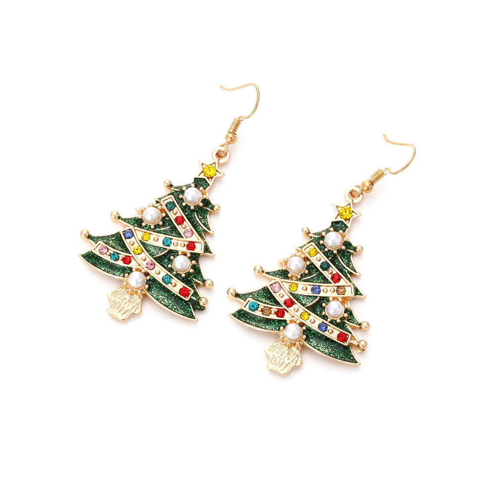 Star Christmas tree earrings