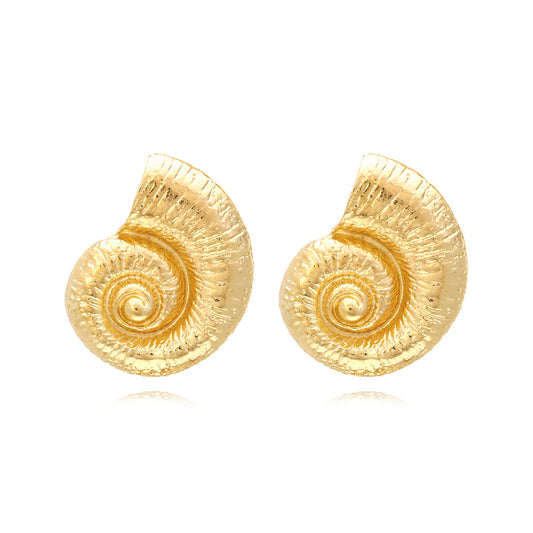 Beach style conch earrings