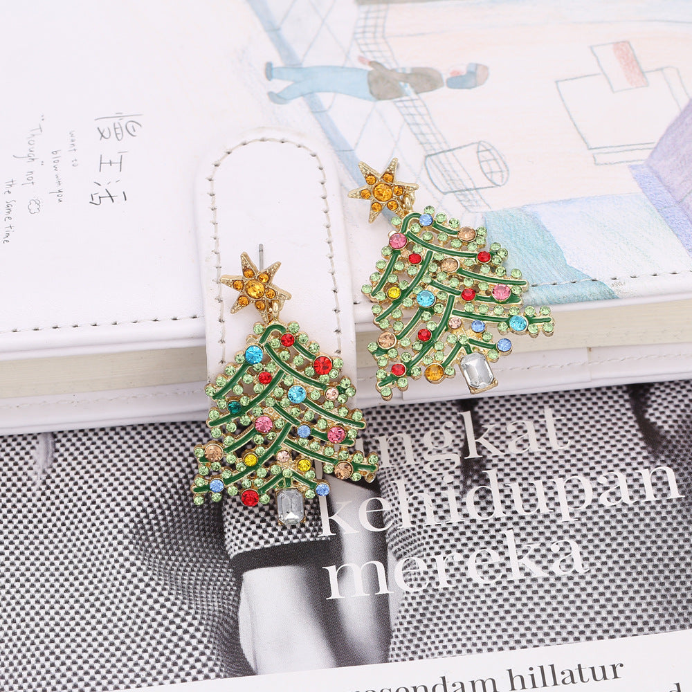 Christmas tree earrings