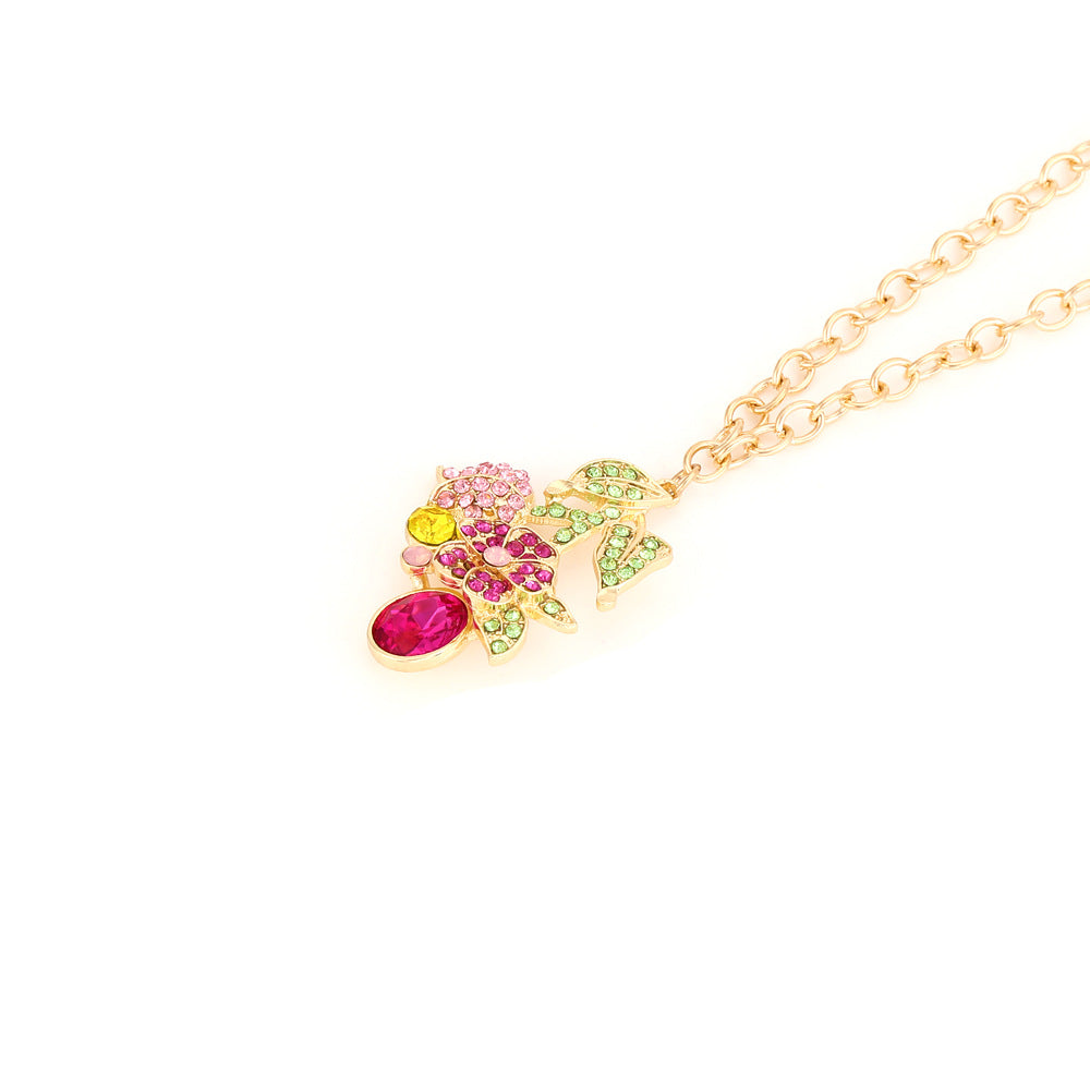 Flower leaf clavicle chain