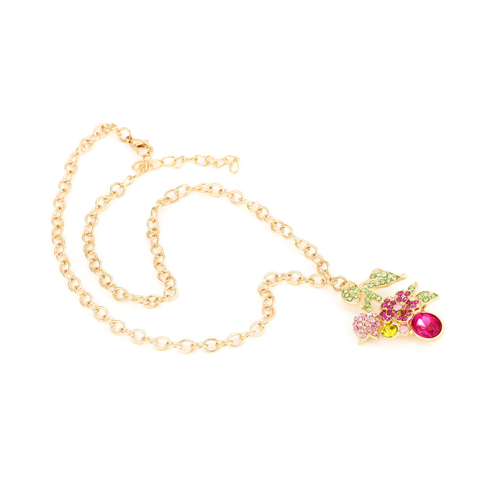 Flower leaf clavicle chain