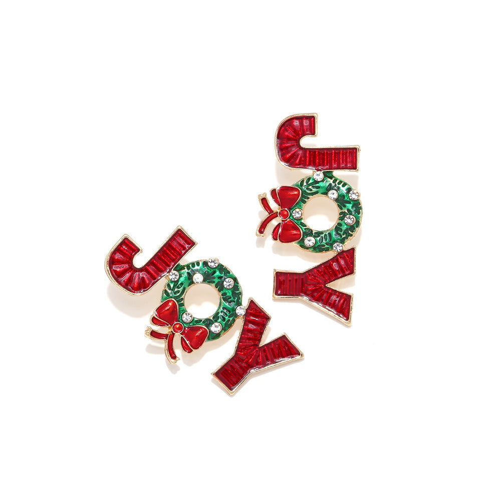 JOY letter earrings