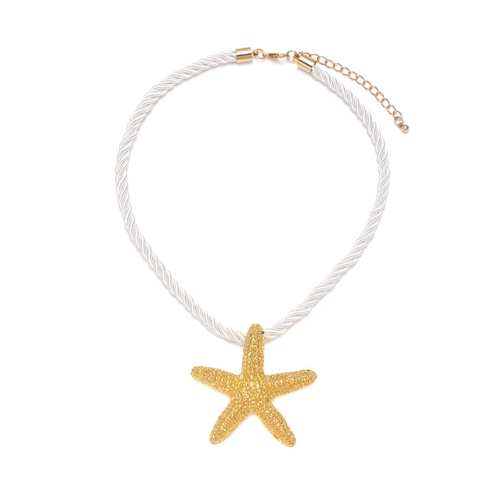 Starfish holiday style clavicle chain