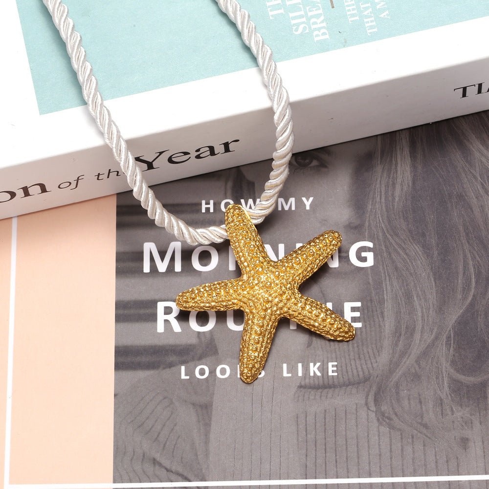 Starfish holiday style clavicle chain