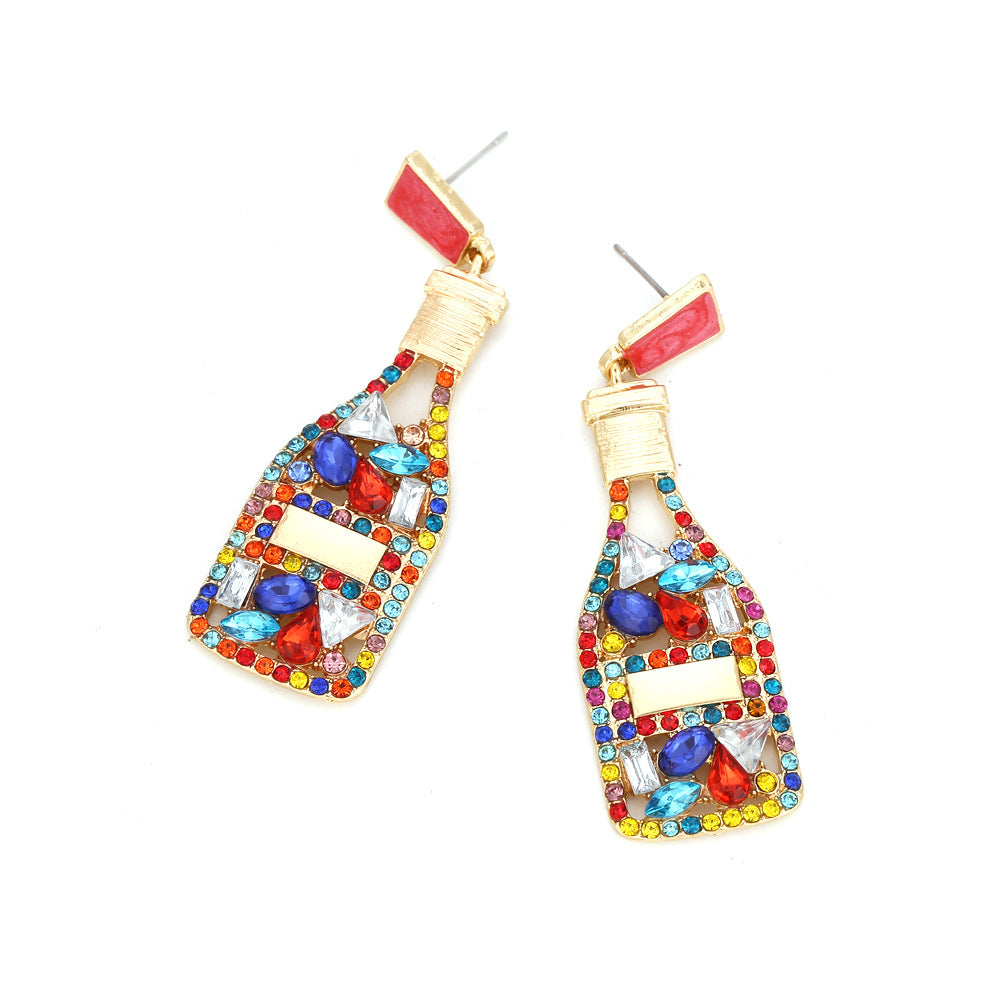 Wine bottle earrings