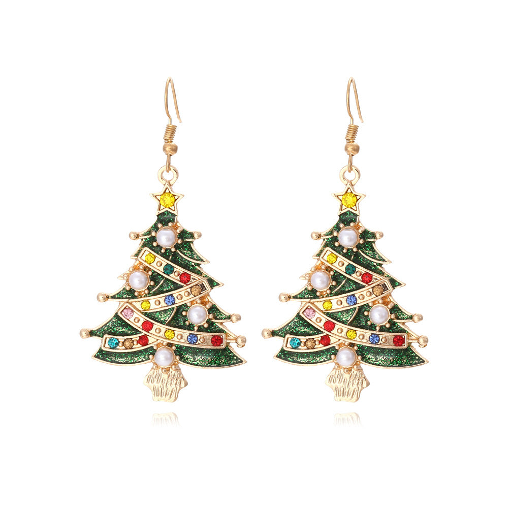 Star Christmas tree earrings