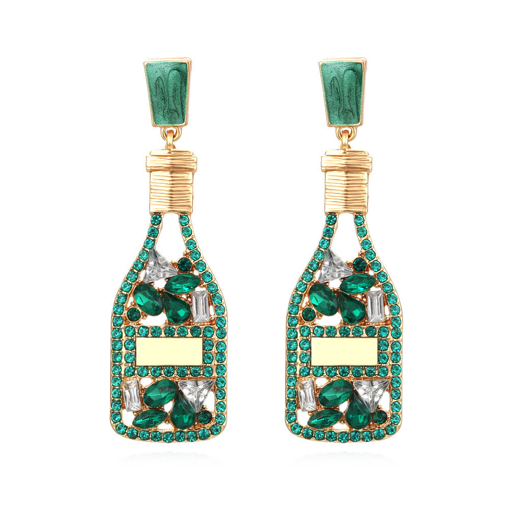 Wine bottle earrings