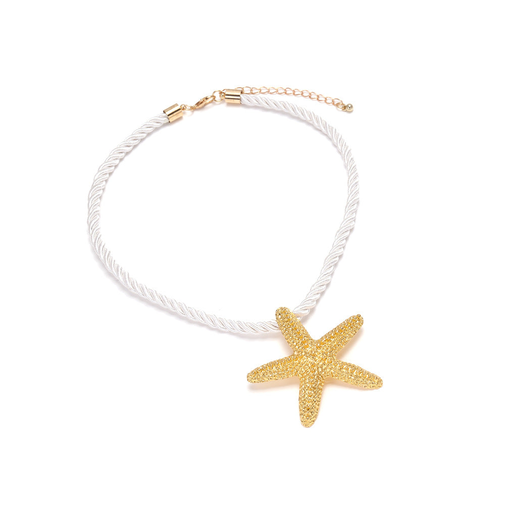 Starfish holiday style clavicle chain