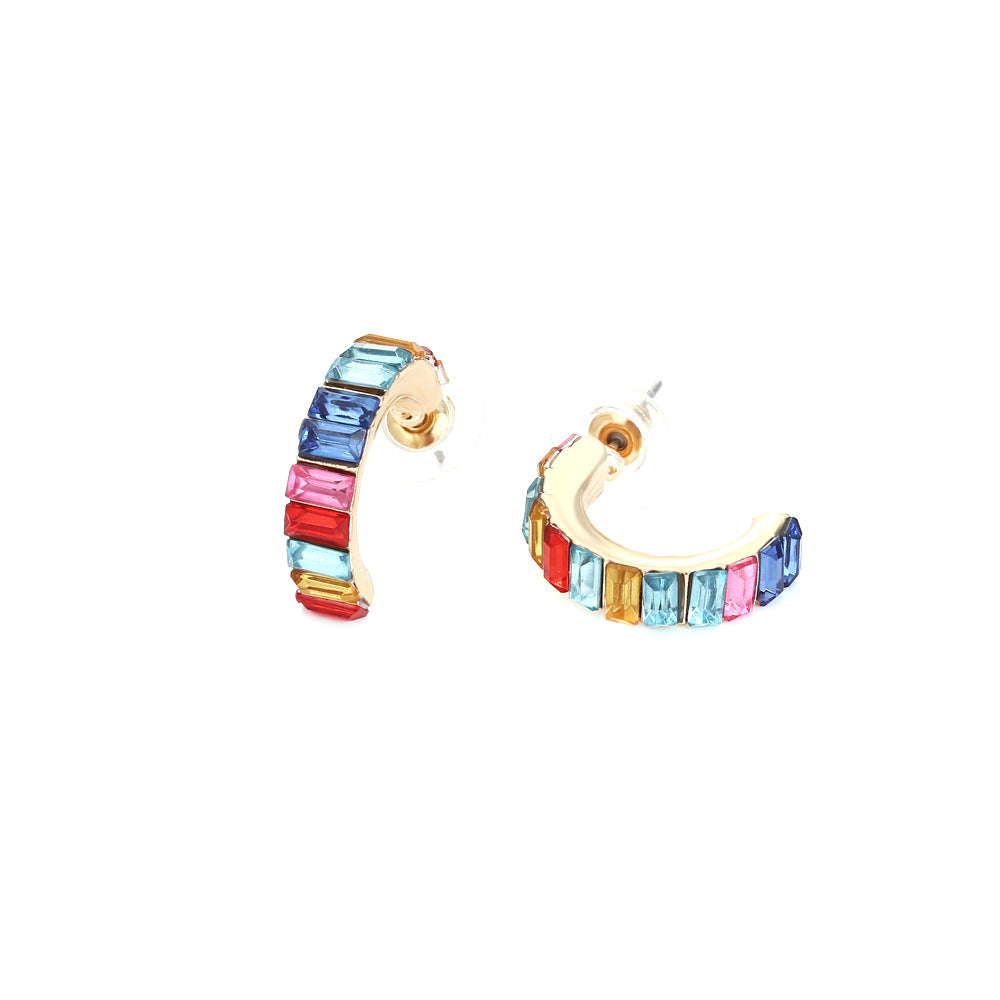 C shaped earrings