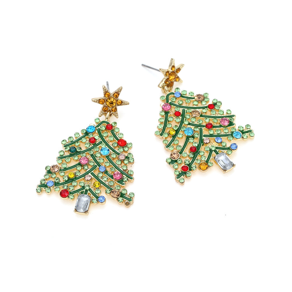 Christmas tree earrings