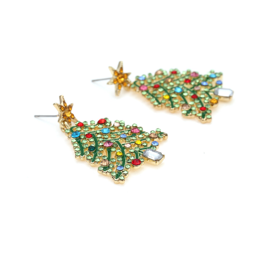 Christmas tree earrings