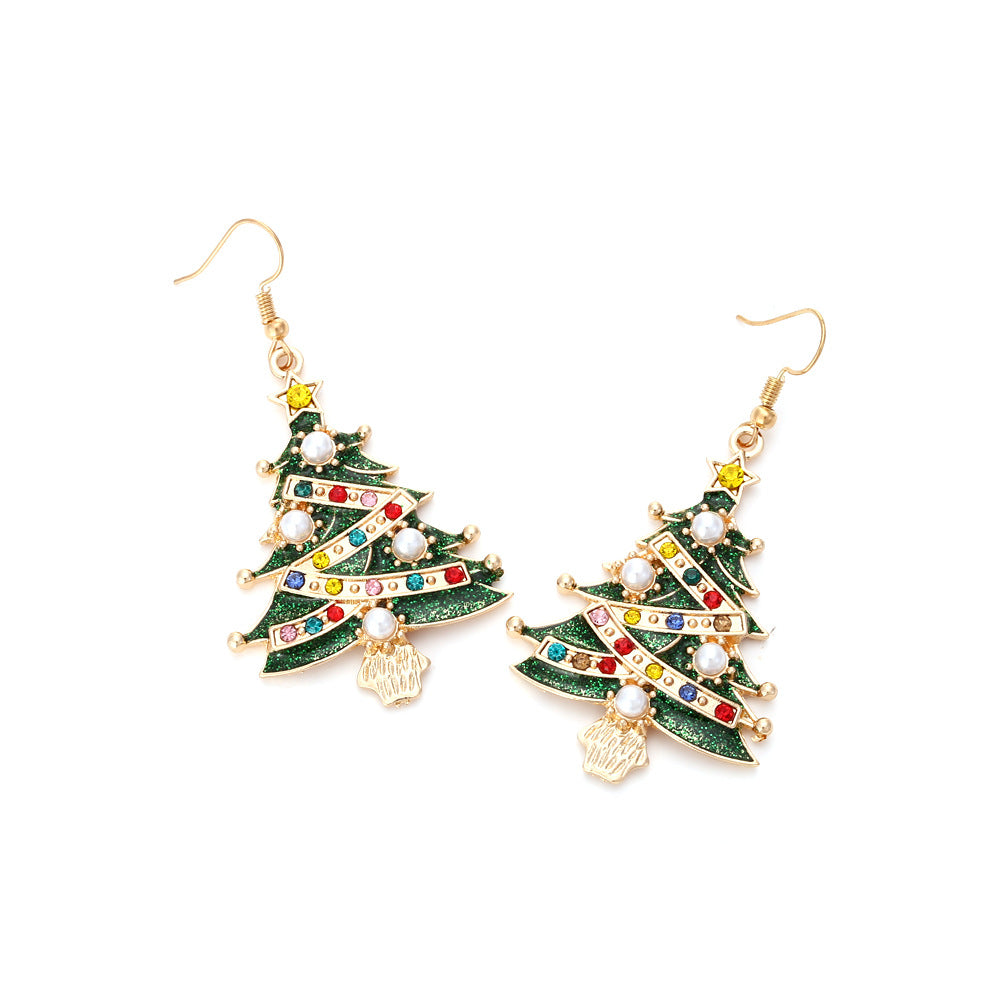 Star Christmas tree earrings