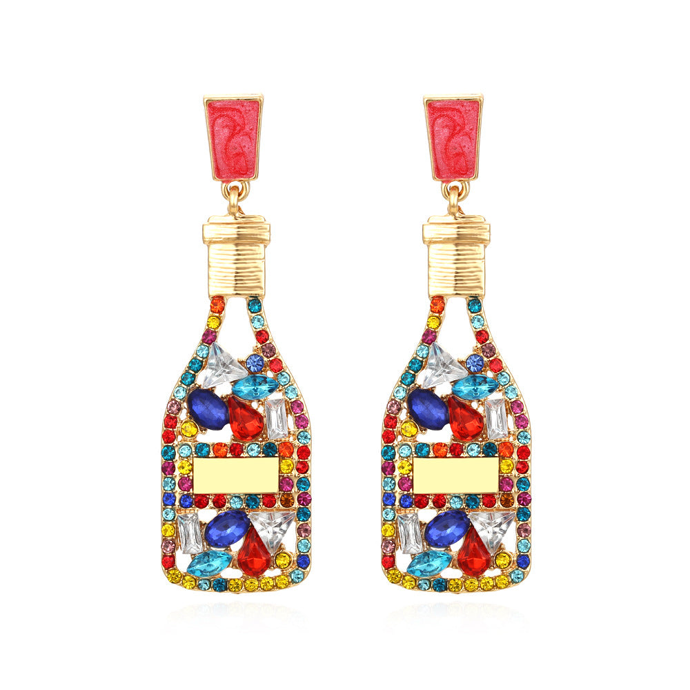 Wine bottle earrings