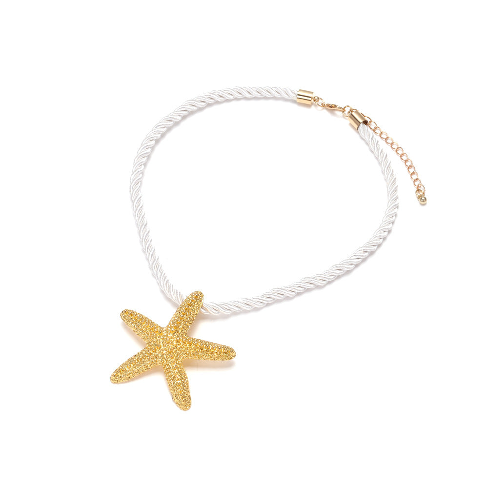 Starfish holiday style clavicle chain