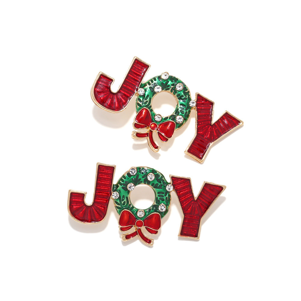 JOY letter earrings